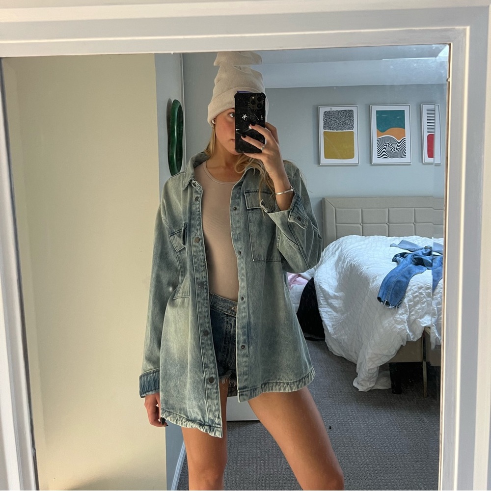 oversized trucker vibe denim jacket